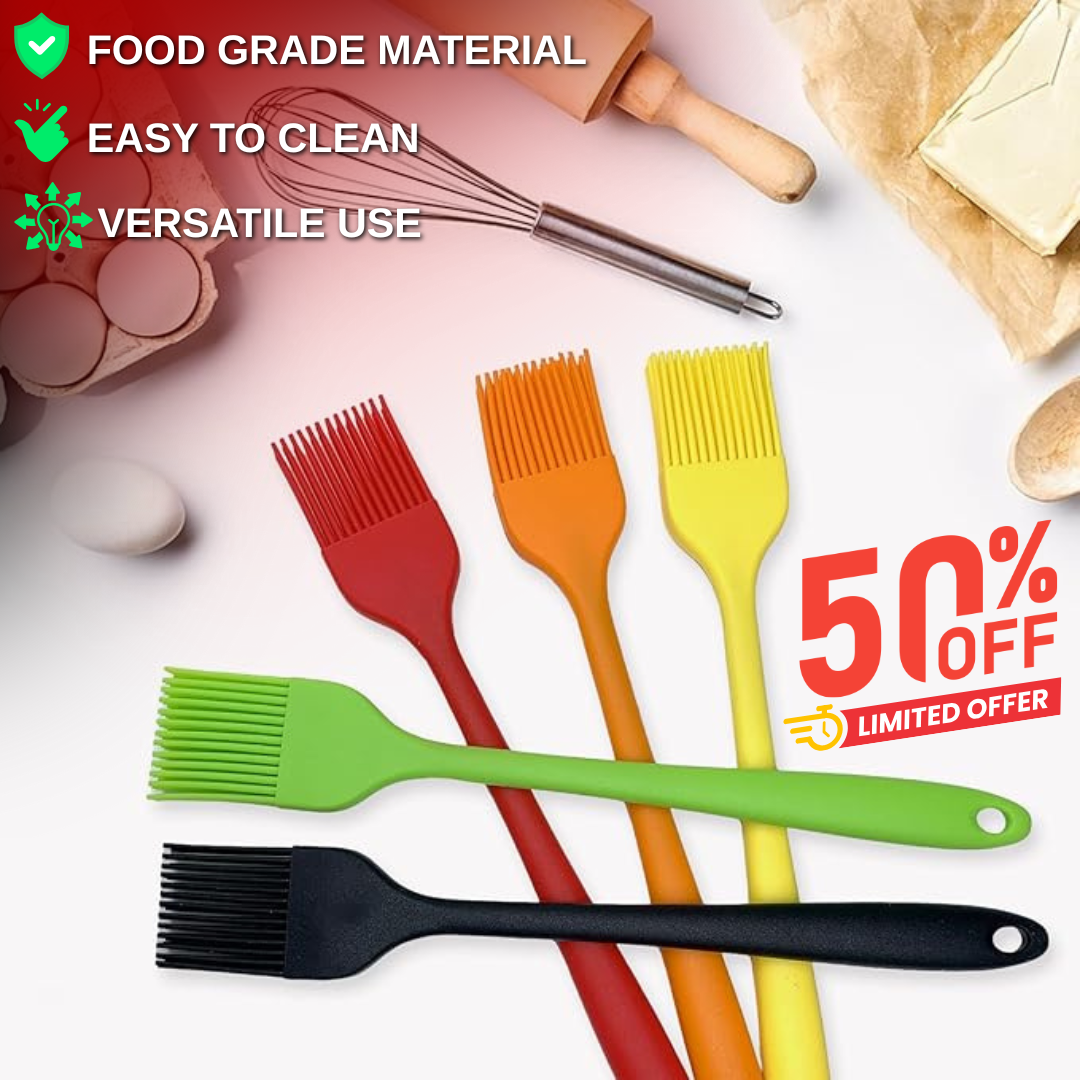 5pcs Premium Silicone Kitchen Brush Set