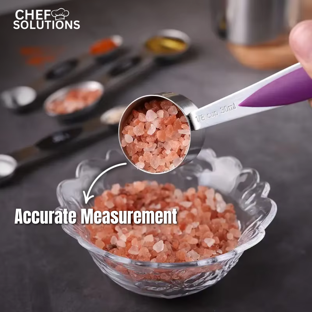 Stainless Steel Magnetic Measuring Spoons Set