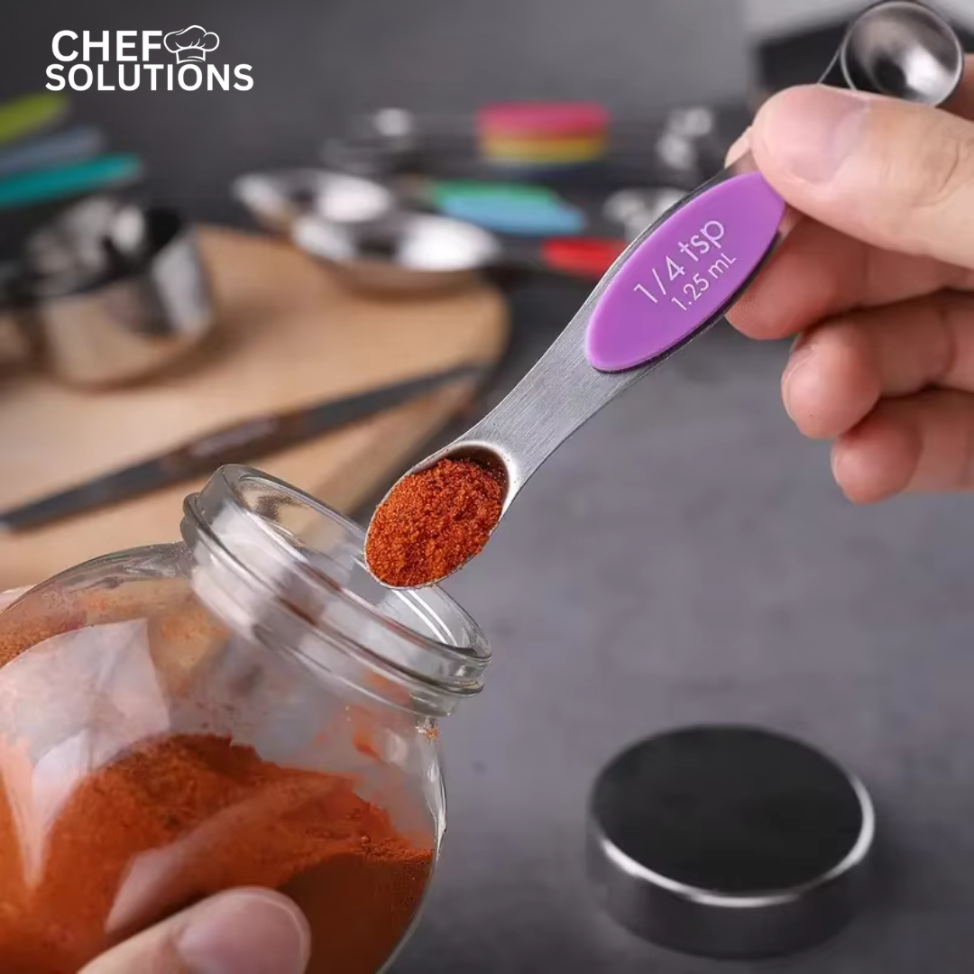 Stainless Steel Magnetic Measuring Spoons Set
