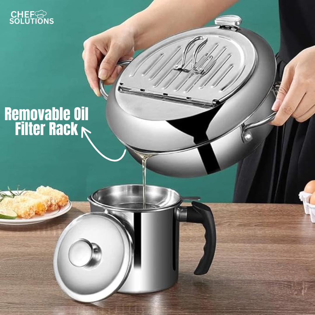 Premium Stainless Steel Deep Fryer Pot