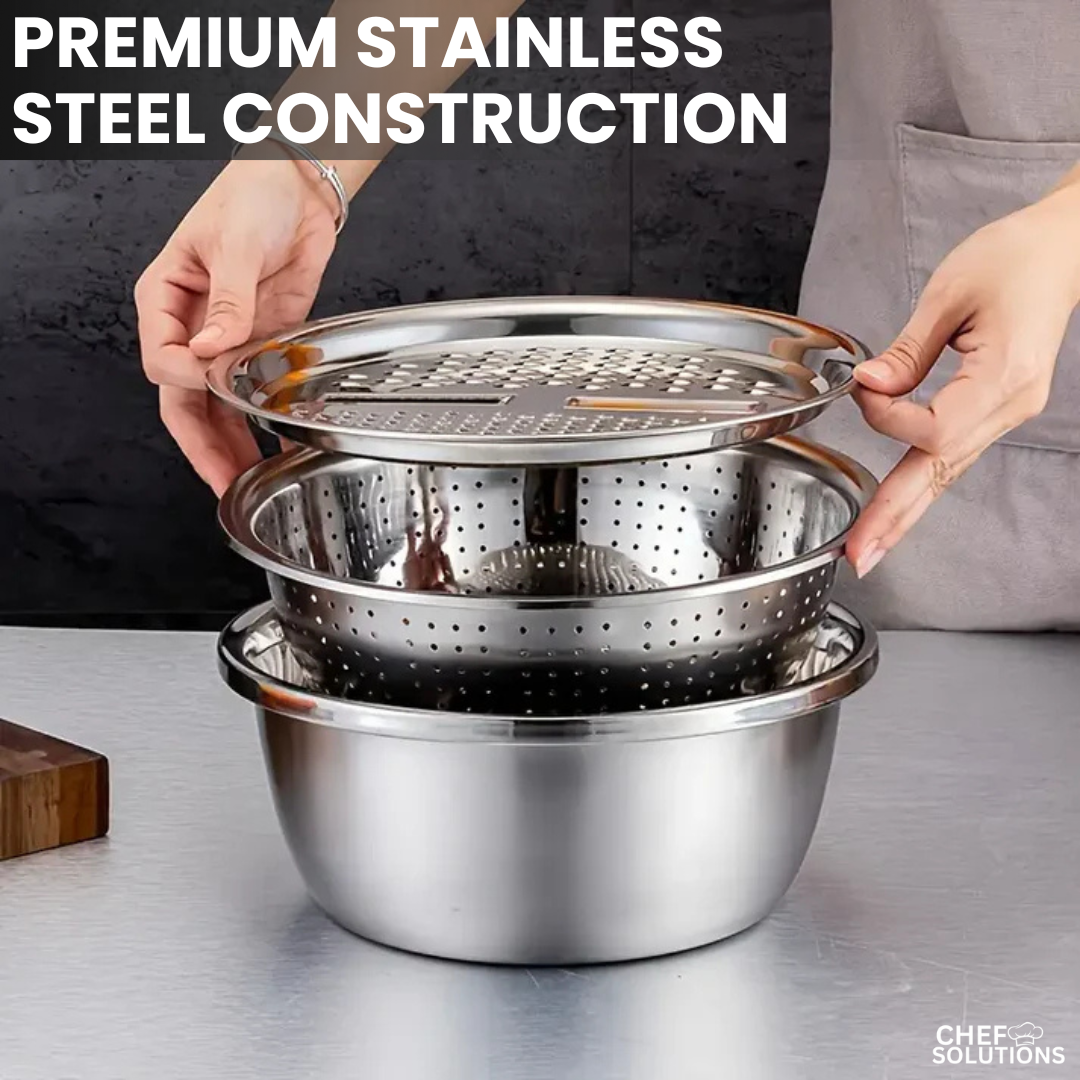 Stainless Steel Grater Bowl Set