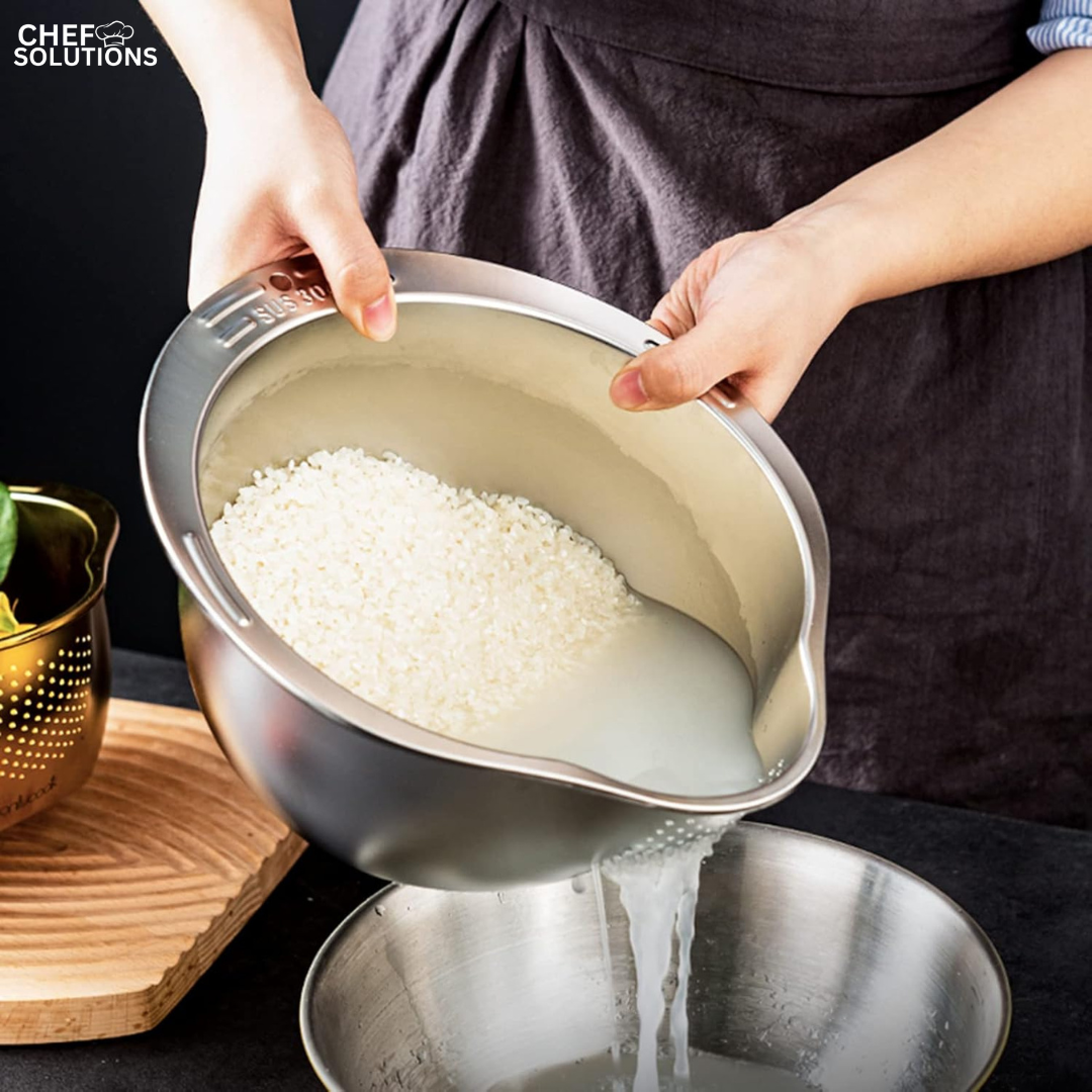 Premium Stainless Steel Rice Strainer