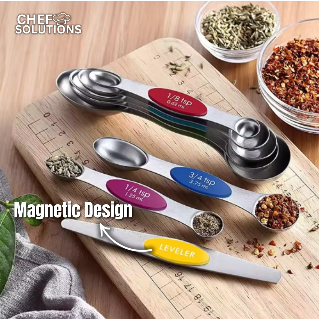 Stainless Steel Magnetic Measuring Spoons Set