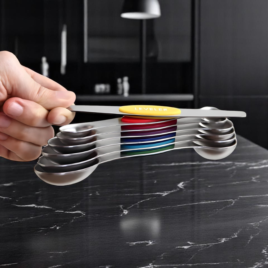 Stainless Steel Magnetic Measuring Spoons Set