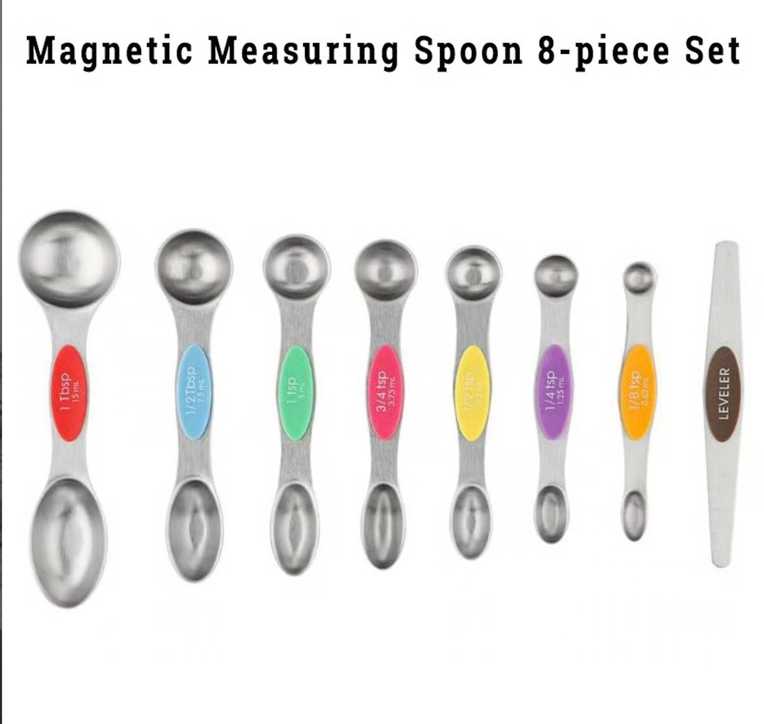 Stainless Steel Magnetic Measuring Spoons Set