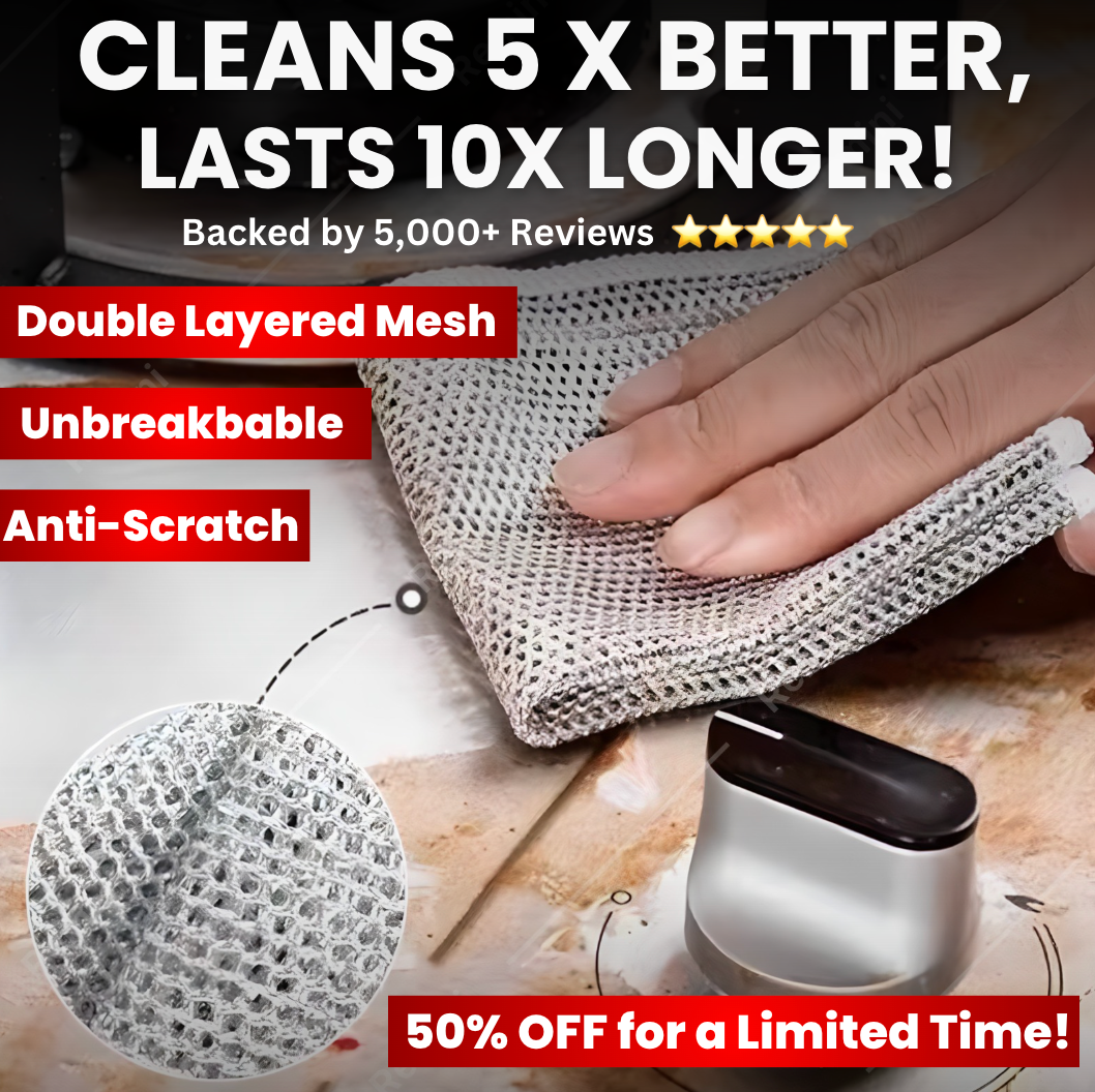 The Magic Cloth - Premium Non Scratch Wire Cloth (10 Pack)