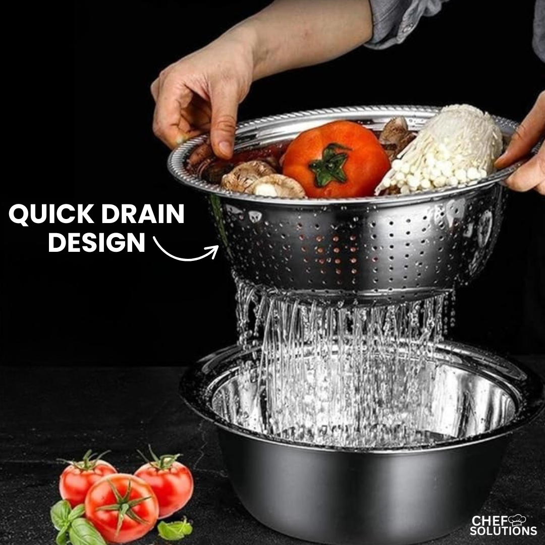 Stainless Steel Grater Bowl Set