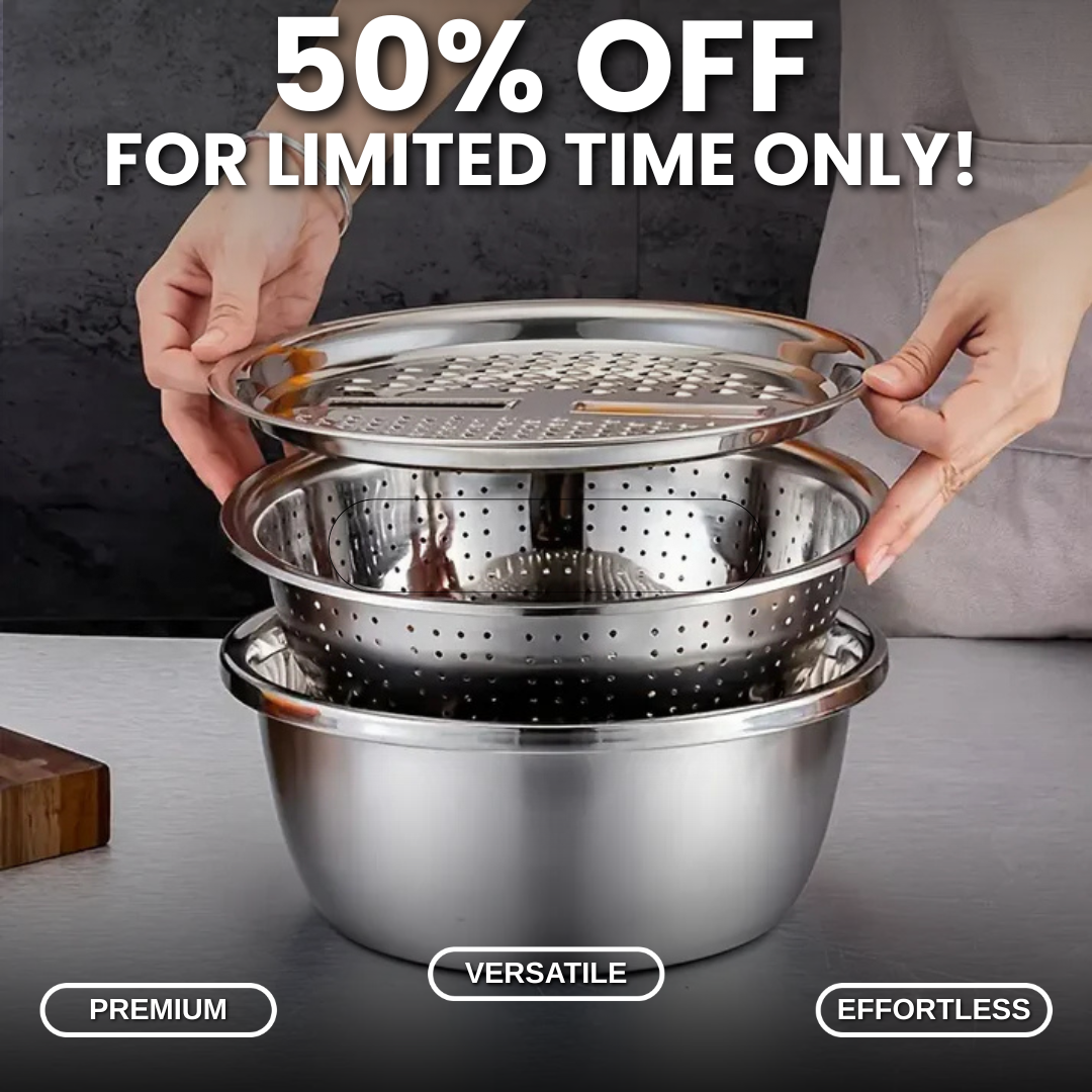 Stainless Steel Grater Bowl Set