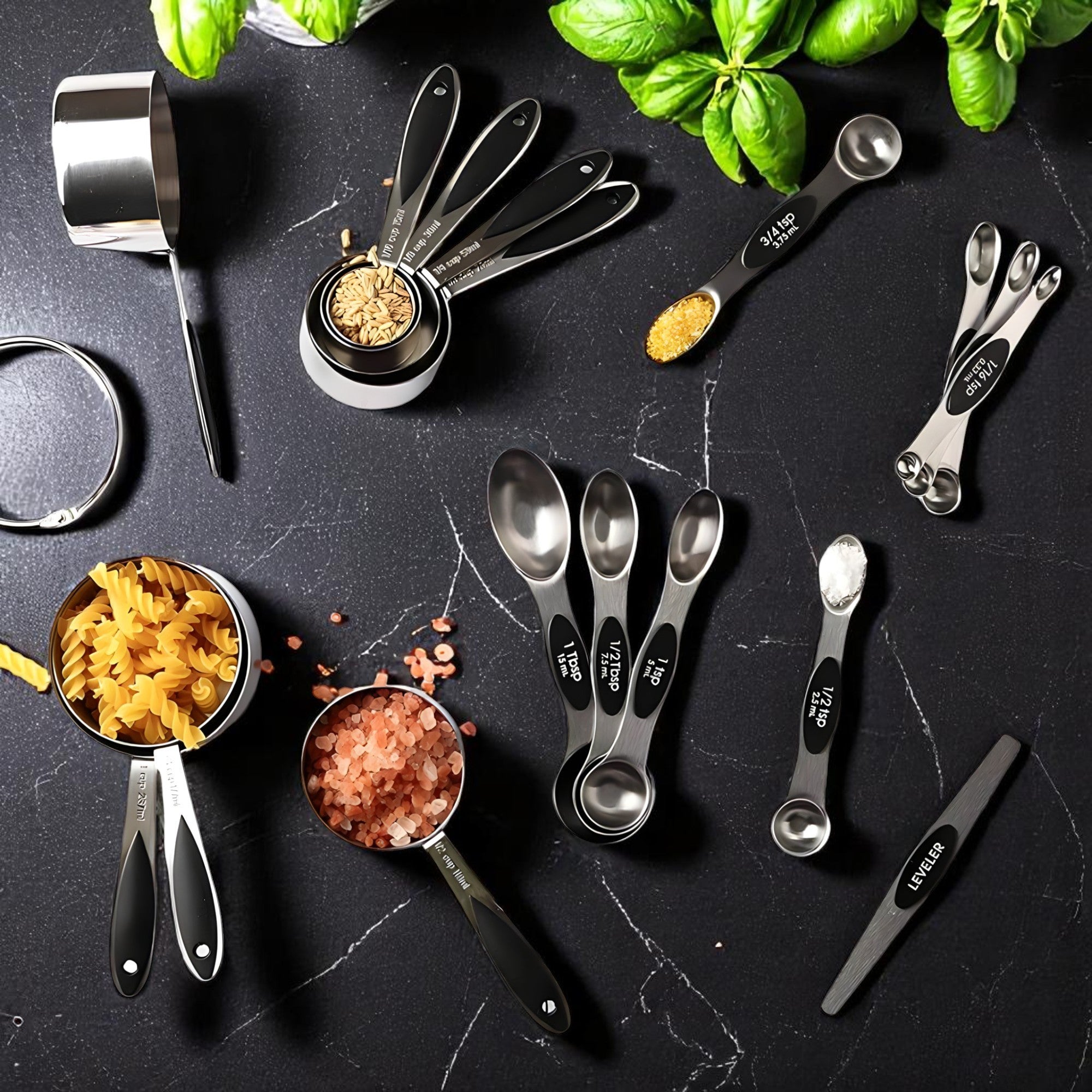 Stainless Steel Magnetic Measuring Spoons Set