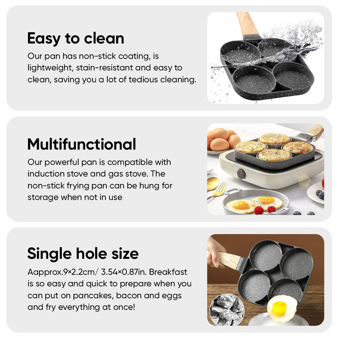 4 - Hole Egg & Pancake Fry Pan