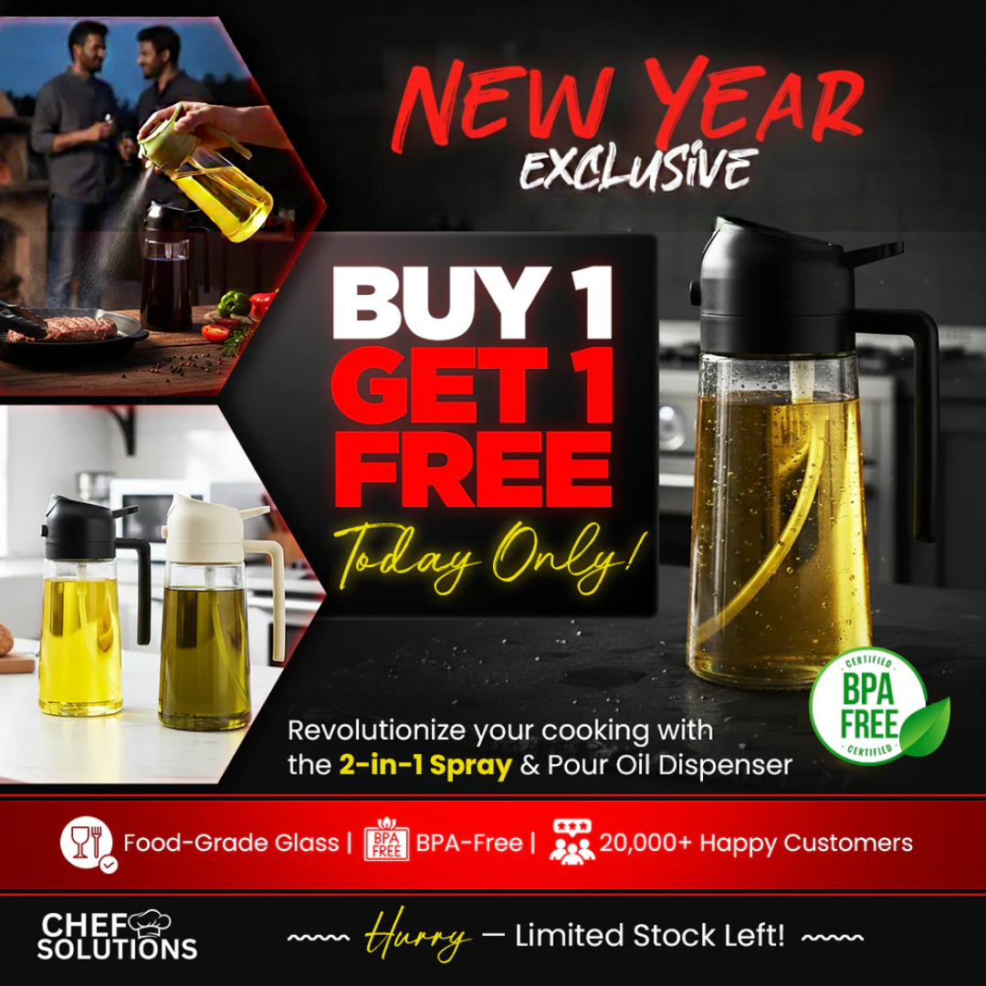 2 in 1 Oil Dispenser - Black / Dark